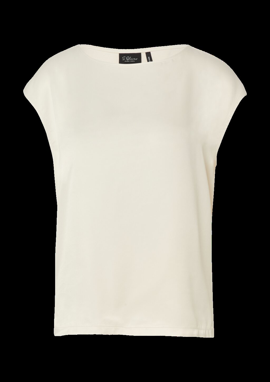 Ärmelloses Viskose-Shirt im Fabricmix