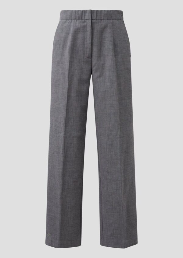 Chambray-Hose mit Wide Leg und Elastikbund