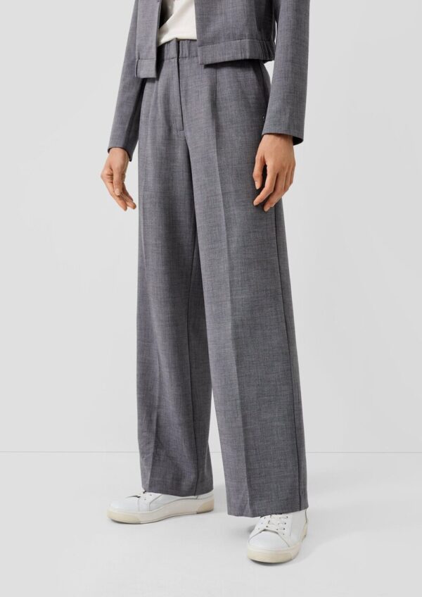 Chambray-Hose mit Wide Leg und Elastikbund