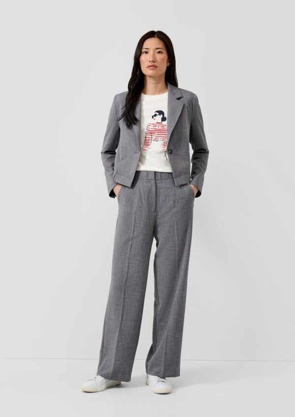 Chambray-Hose mit Wide Leg und Elastikbund