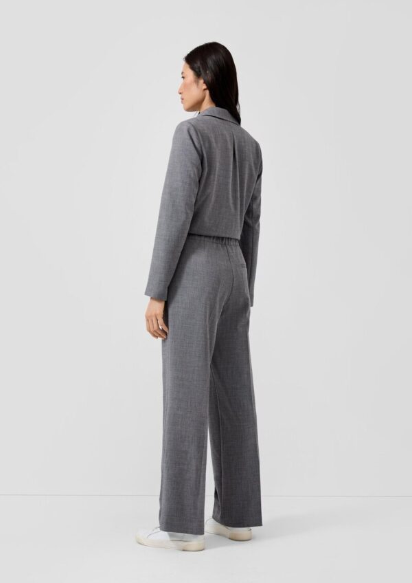 Chambray-Hose mit Wide Leg und Elastikbund