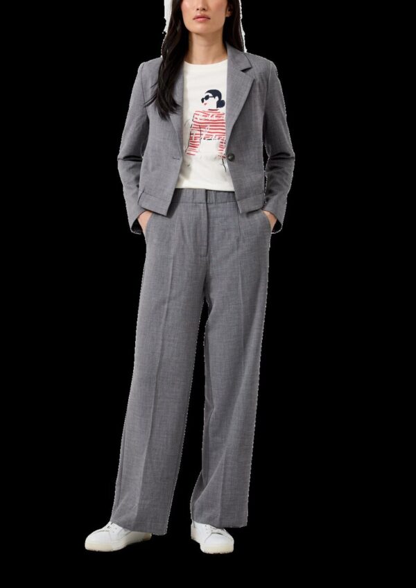 Chambray-Hose mit Wide Leg und Elastikbund