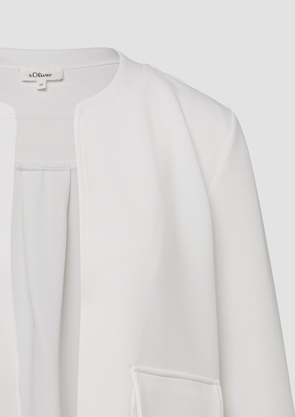 Cropped Scuba-Sweatshirt-Jacke mit Stehkragen