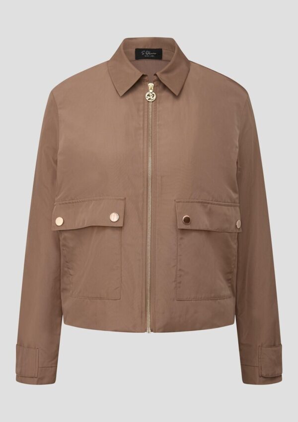 Jacke im Relaxed Fit mit Memory-Shape und Smok-Detail