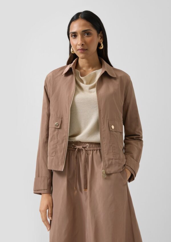 Jacke im Relaxed Fit mit Memory-Shape und Smok-Detail