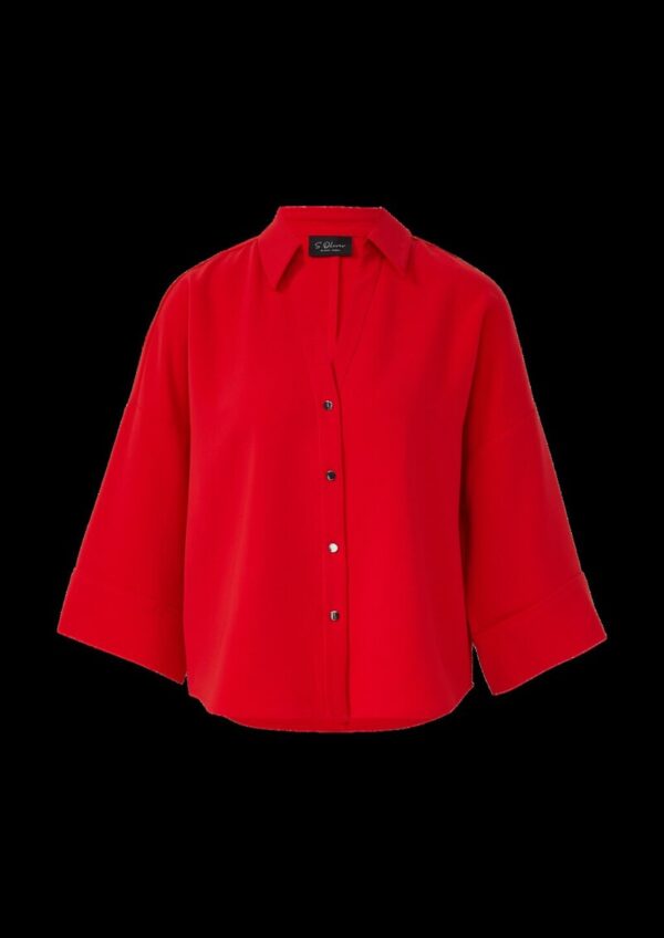 Festliche Crêpe-Bluse mit 3/4-Ärmeln