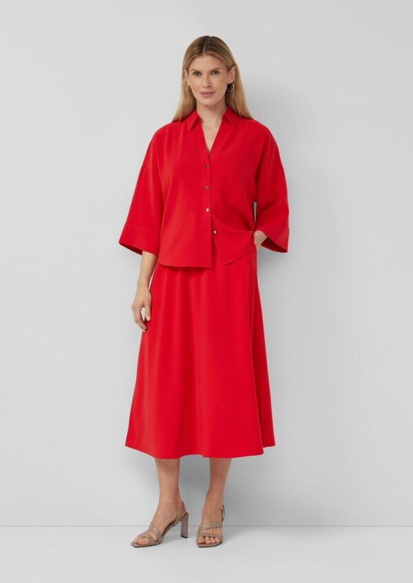 Festliche Crêpe-Bluse mit 3/4-Ärmeln