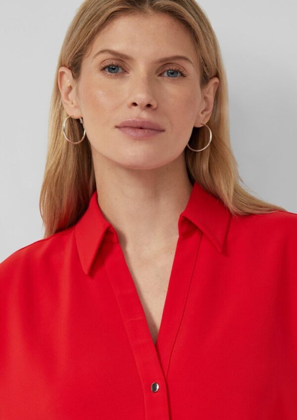 Festliche Crêpe-Bluse mit 3/4-Ärmeln