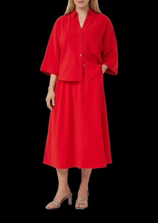 Festliche Crêpe-Bluse mit 3/4-Ärmeln