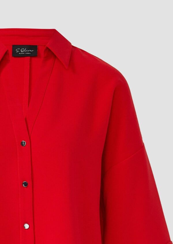 Festliche Crêpe-Bluse mit 3/4-Ärmeln