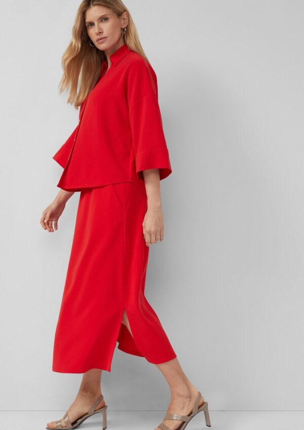 Festliche Crêpe-Bluse mit 3/4-Ärmeln