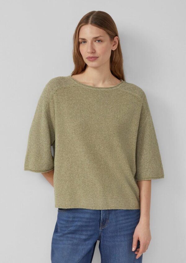 Raglan-Strickpullover aus Bouclé