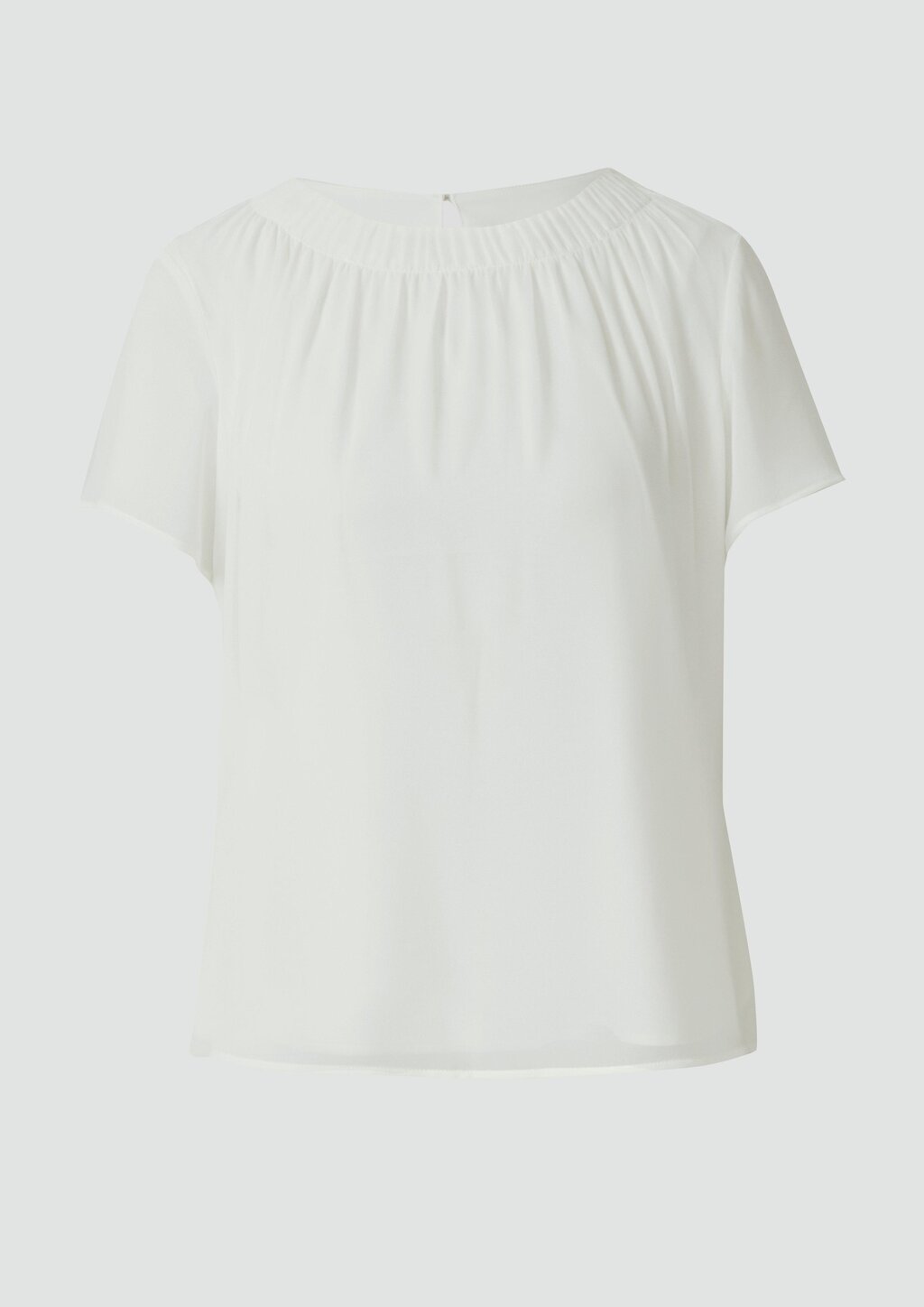 Luftige Chiffon-Bluse mit gesteppter Raffung