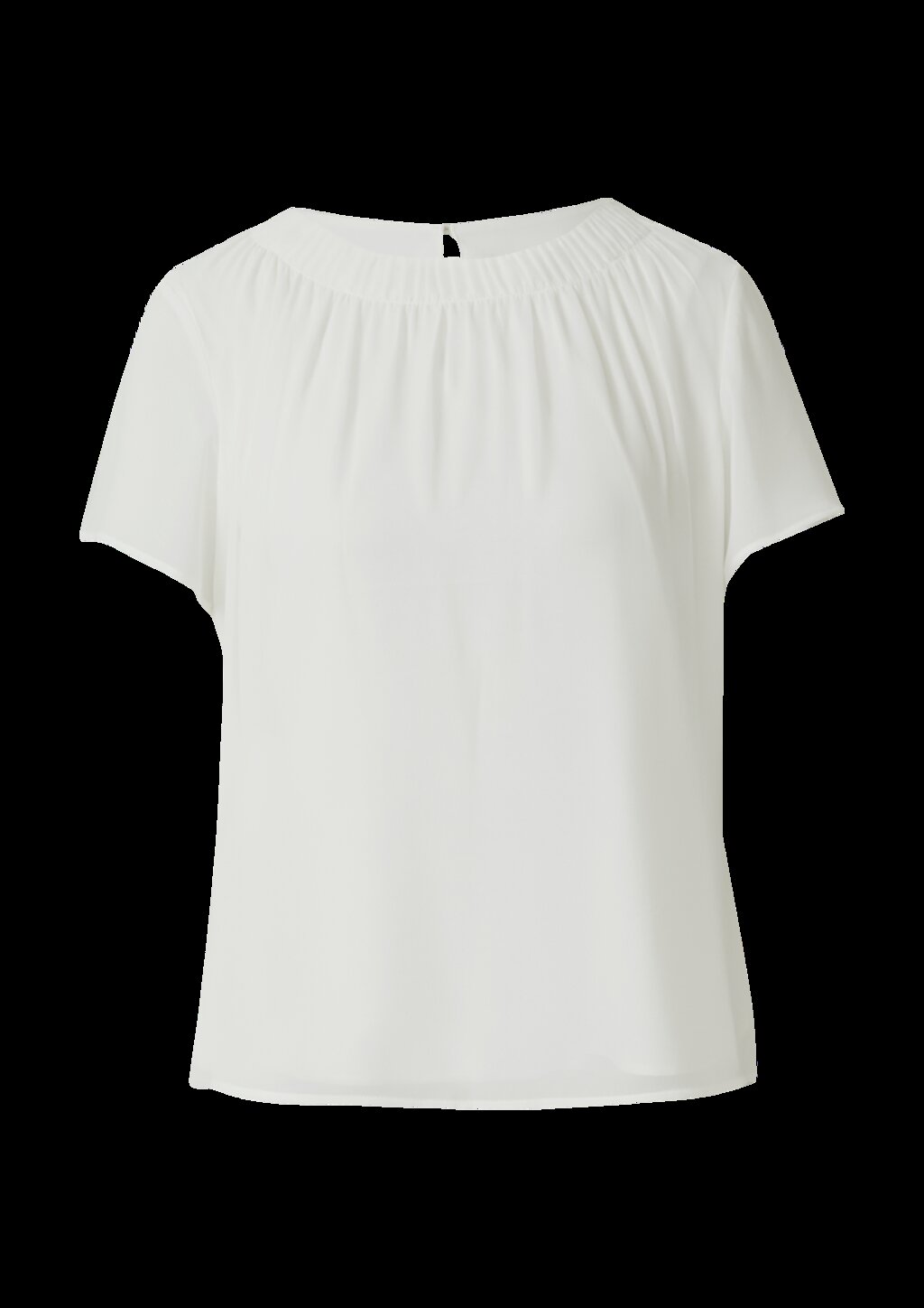 Luftige Chiffon-Bluse mit gesteppter Raffung