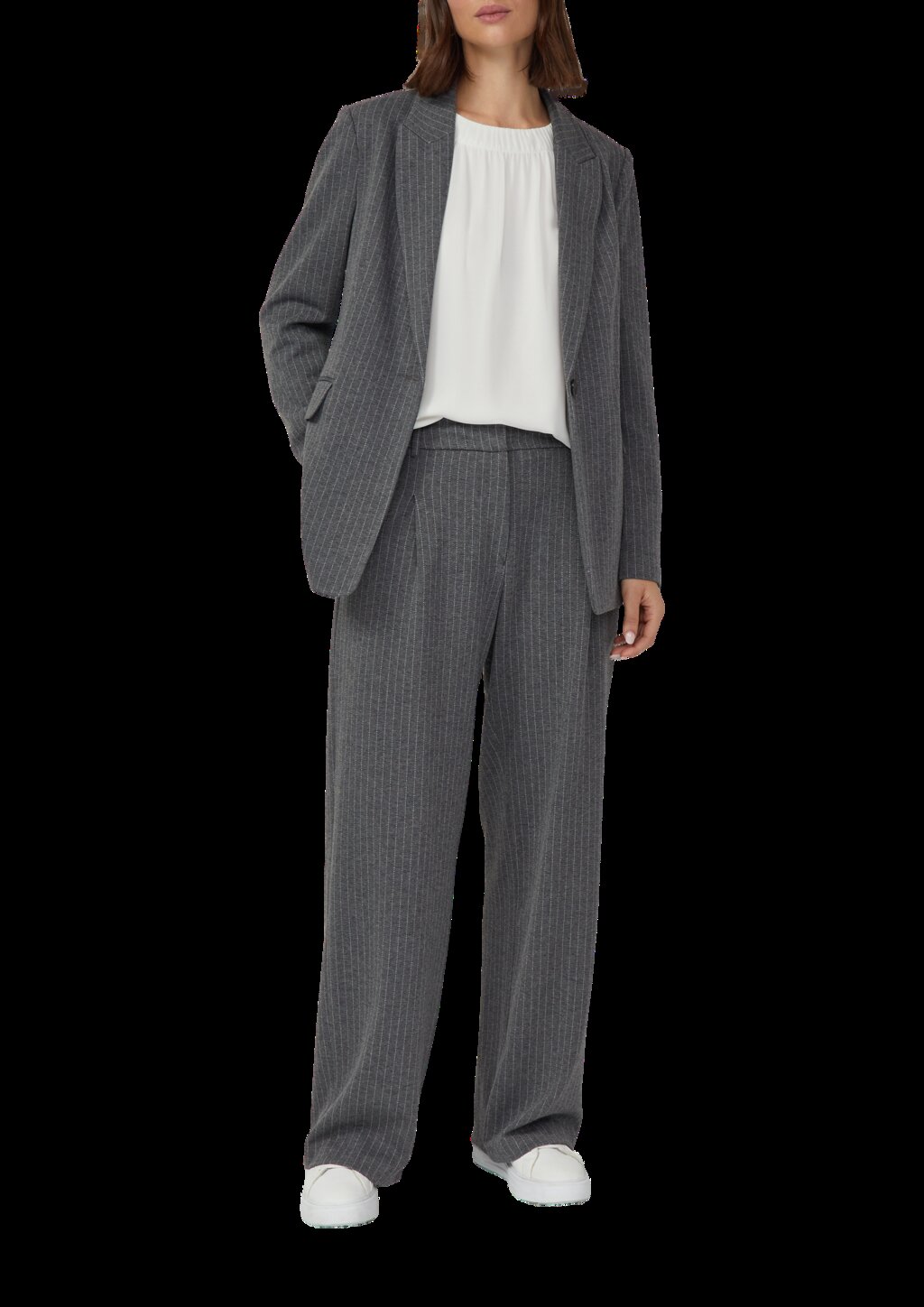 Luftige Chiffon-Bluse mit gesteppter Raffung