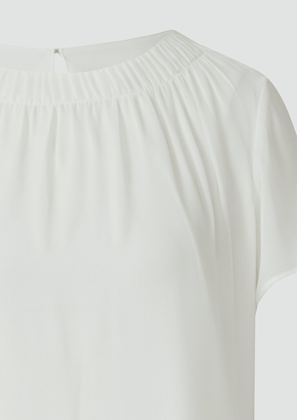 Luftige Chiffon-Bluse mit gesteppter Raffung