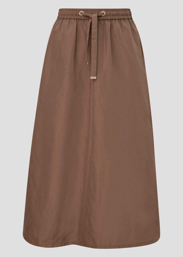 Langer Rock mit Rüschen und Elastikbund