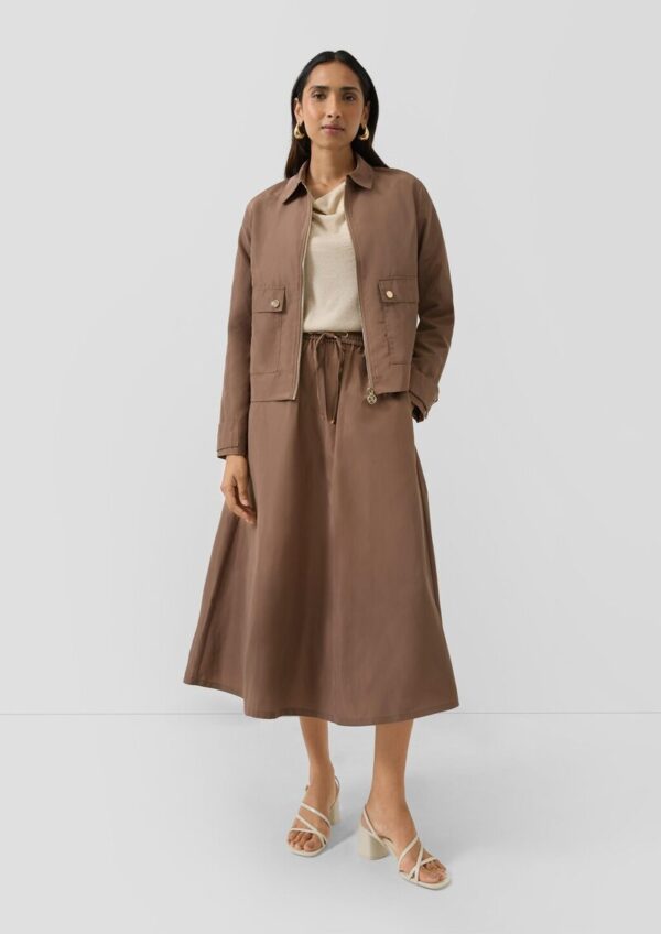 Langer Rock mit Rüschen und Elastikbund