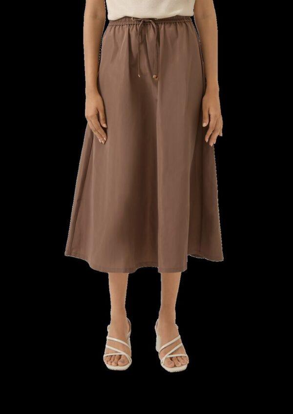 Langer Rock mit Rüschen und Elastikbund