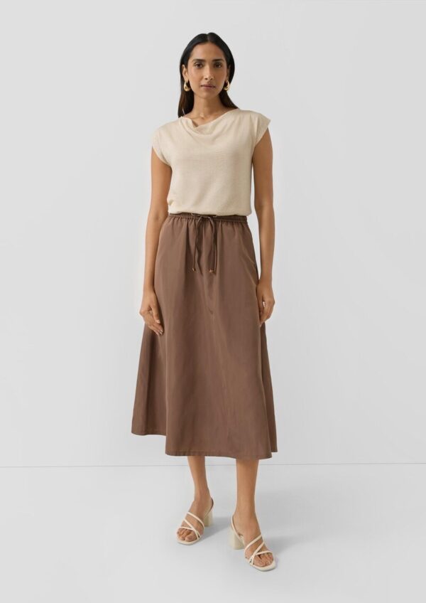 Langer Rock mit Rüschen und Elastikbund