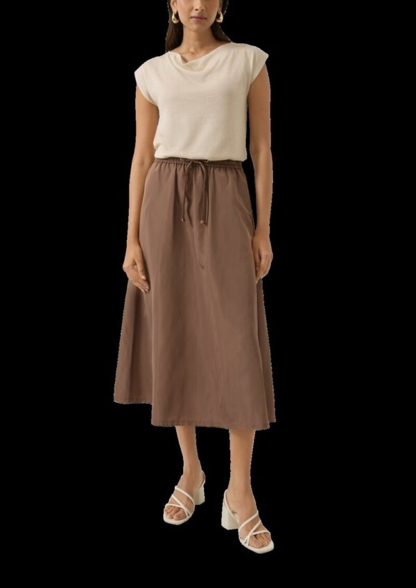 Langer Rock mit Rüschen und Elastikbund