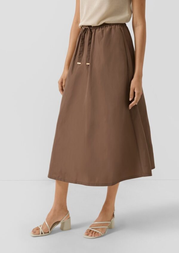 Langer Rock mit Rüschen und Elastikbund