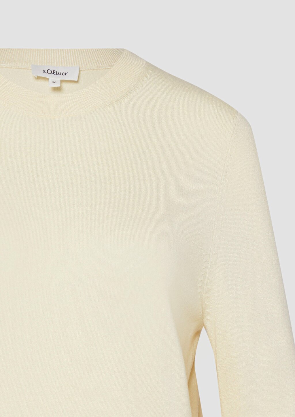 Feinstrickpullover aus Viskosemix mit Zierknöpfen