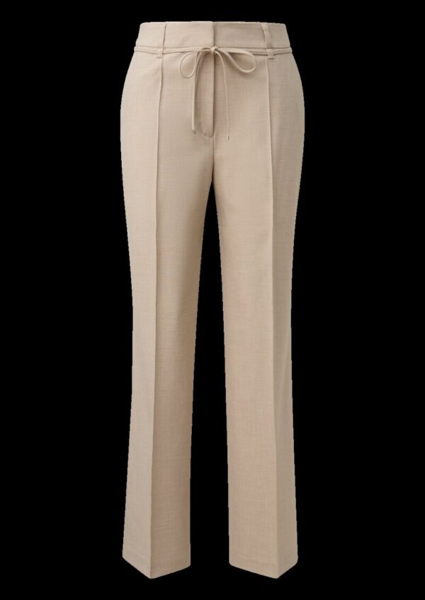 Wide-Leg-Hose aus Viskosemix mit Bindegürtel