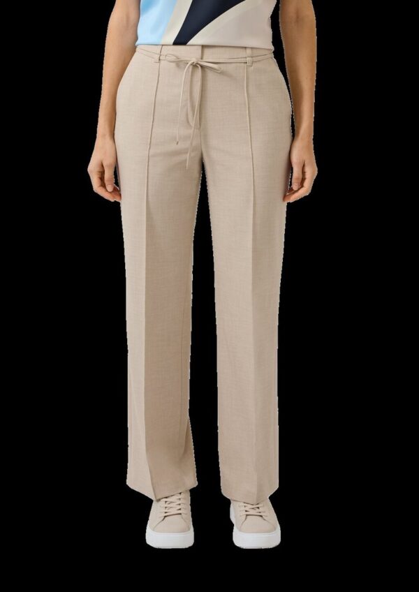 Wide-Leg-Hose aus Viskosemix mit Bindegürtel