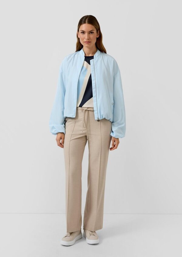 Wide-Leg-Hose aus Viskosemix mit Bindegürtel