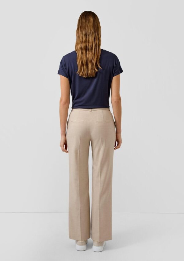 Wide-Leg-Hose aus Viskosemix mit Bindegürtel