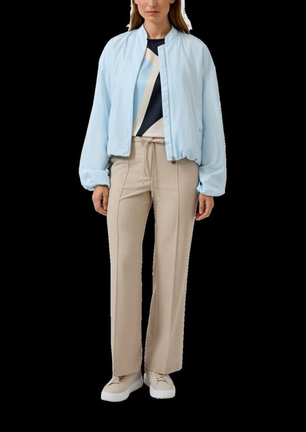 Wide-Leg-Hose aus Viskosemix mit Bindegürtel