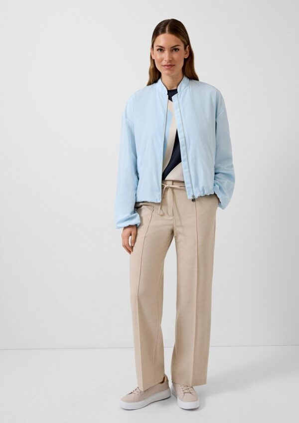 Wide-Leg-Hose aus Viskosemix mit Bindegürtel