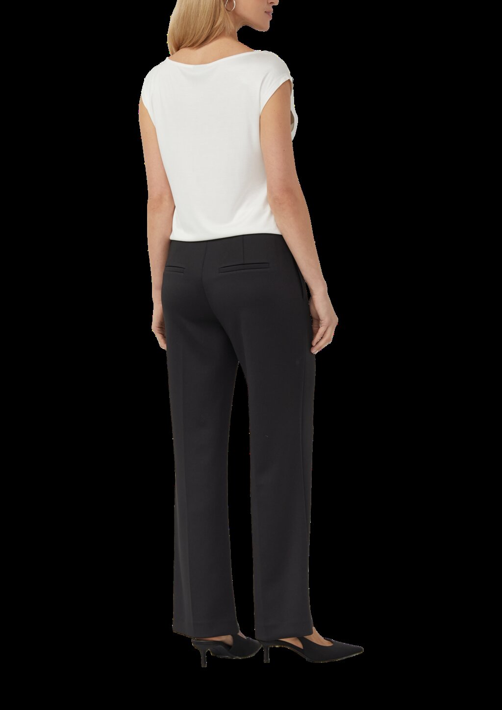 Ärmelloses Shirt aus Viskose mit Wasserfall-Ausschnitt