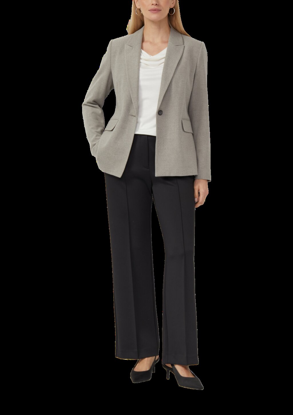 Ärmelloses Shirt aus Viskose mit Wasserfall-Ausschnitt