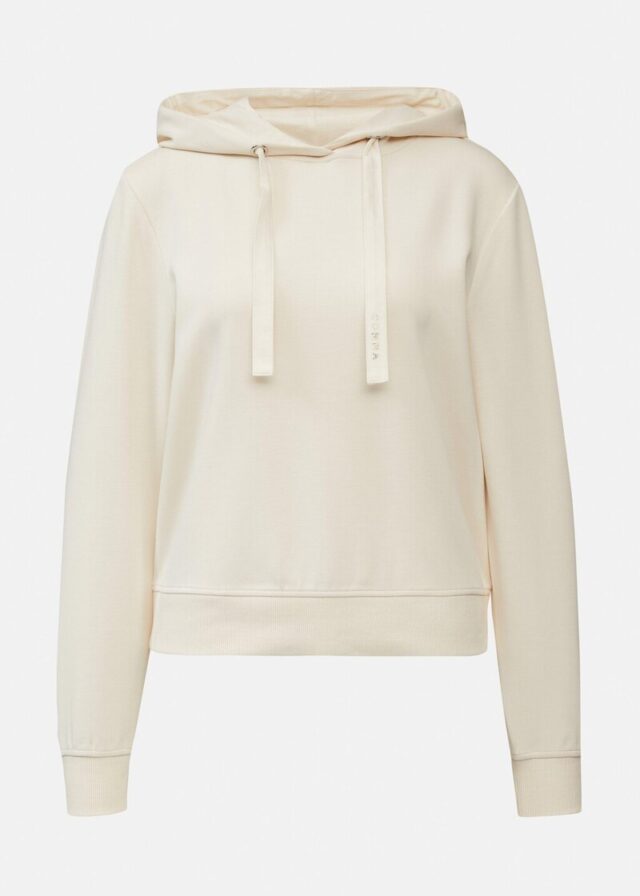 Sweatshirt mit Kapuze und Schmucksteinchen