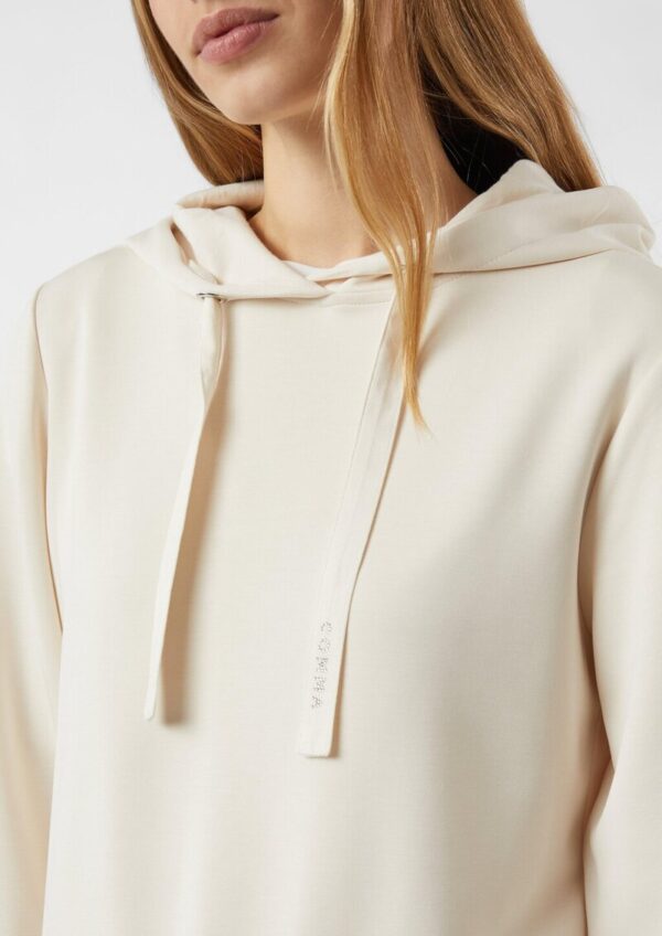 Sweatshirt mit Kapuze und Schmucksteinchen