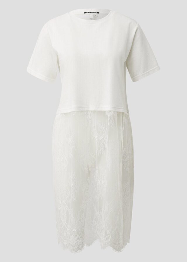 Shirtkleid mit Spitze