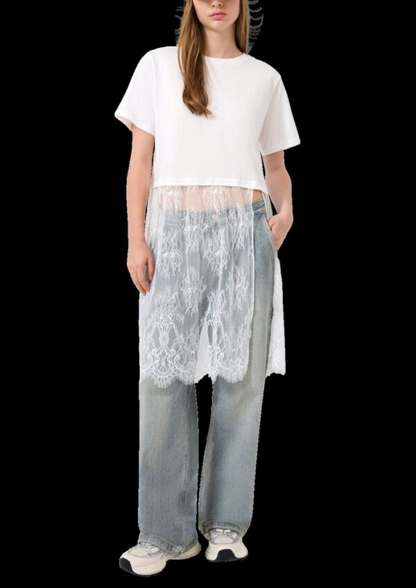 Shirtkleid mit Spitze