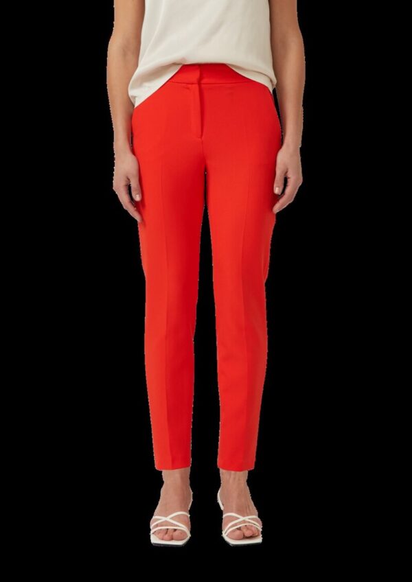 Elegante Slim-Fit-Hose mit Tapered Leg und hohem Bund