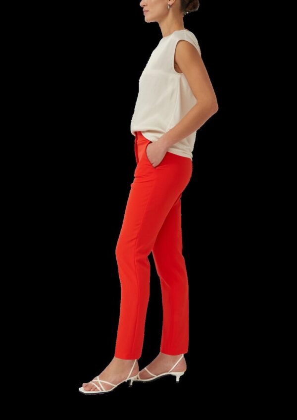 Elegante Slim-Fit-Hose mit Tapered Leg und hohem Bund