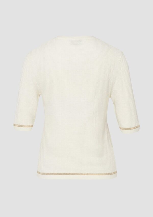 Strickjacke mit Glitzergarn und Strukturmuster