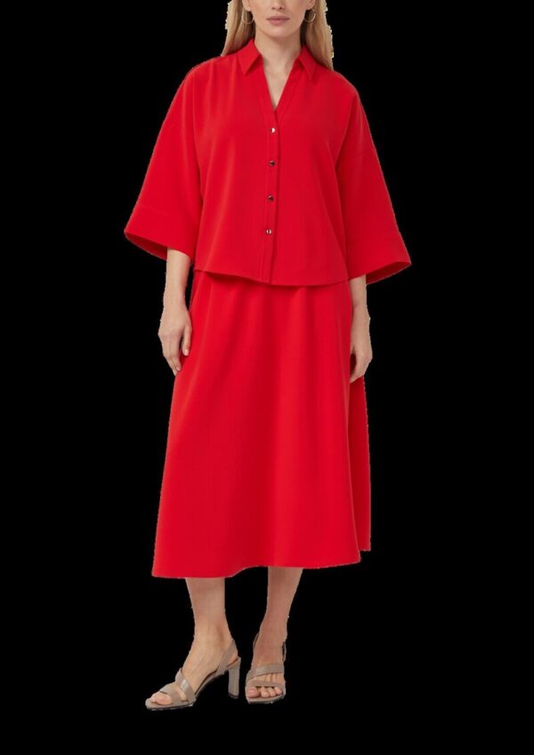 Festlicher Midirock mit Elastikbund und Raffung