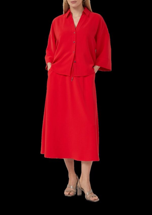 Festlicher Midirock mit Elastikbund und Raffung