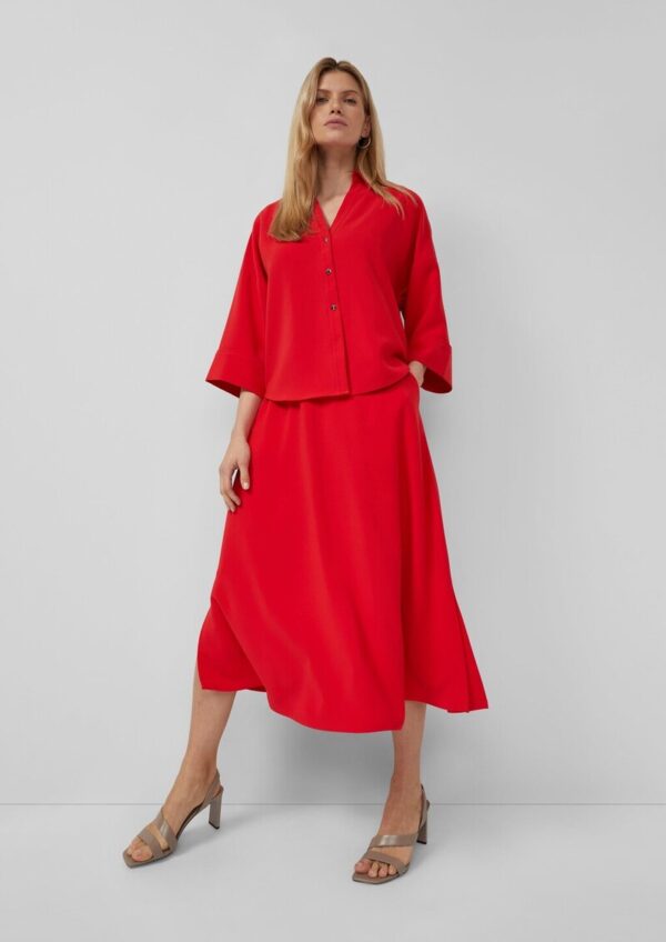 Festlicher Midirock mit Elastikbund und Raffung