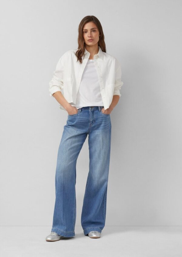 Verkürzte Popeline-Bluse im Relaxed Fit