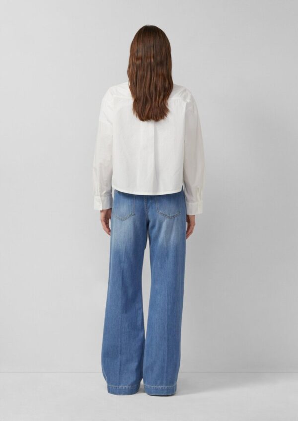 Verkürzte Popeline-Bluse im Relaxed Fit