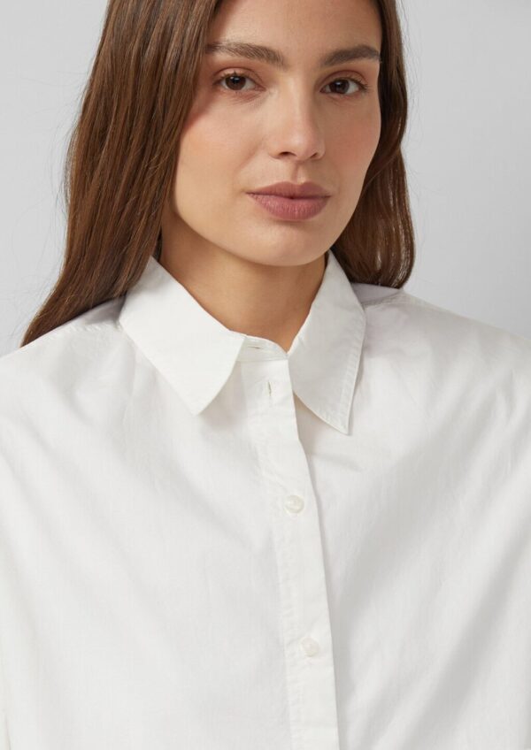 Verkürzte Popeline-Bluse im Relaxed Fit
