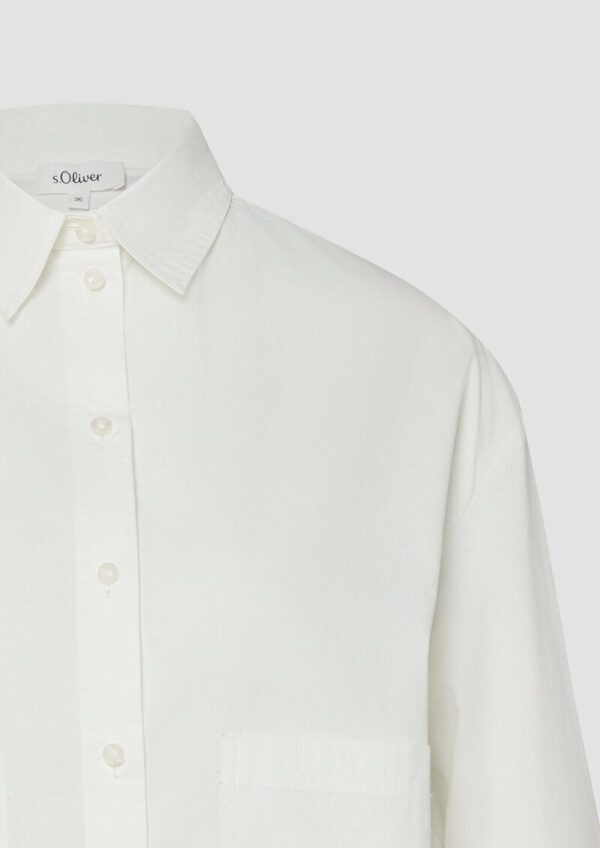 Verkürzte Popeline-Bluse im Relaxed Fit