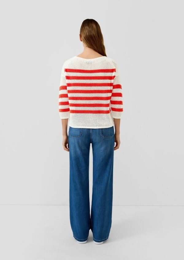 Locker gestrickter Pullover im Relaxed Fit mit Blumen-Artwork